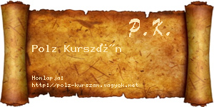 Polz Kurszán névjegykártya